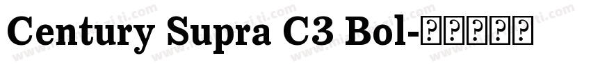 Century Supra C3 Bol字体转换